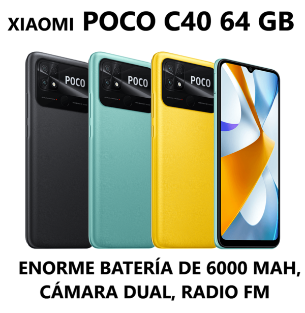 Móvil Xiaomi POCO C40 4GB/ 64GB/ 6.71" amarillo