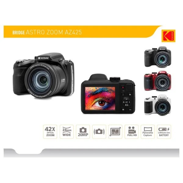 Cámara Digital Kodak Pixpro AZ425/ 20MP/ Zoom Óptico 42x
